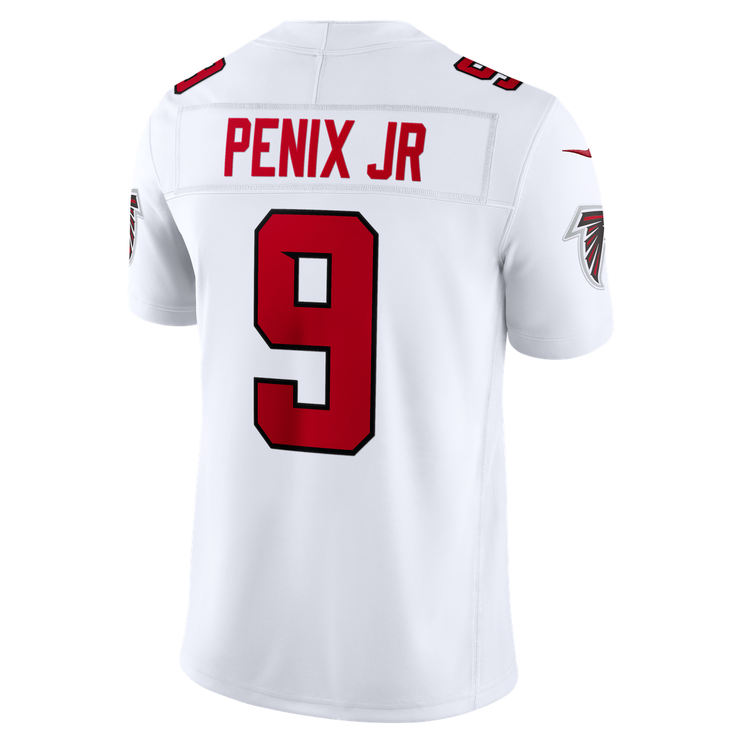 Men's Nike Atlanta Falcons Michael Penix Jr. Red Vapor F.U.S.E. Stitched Limited NFL Jersey