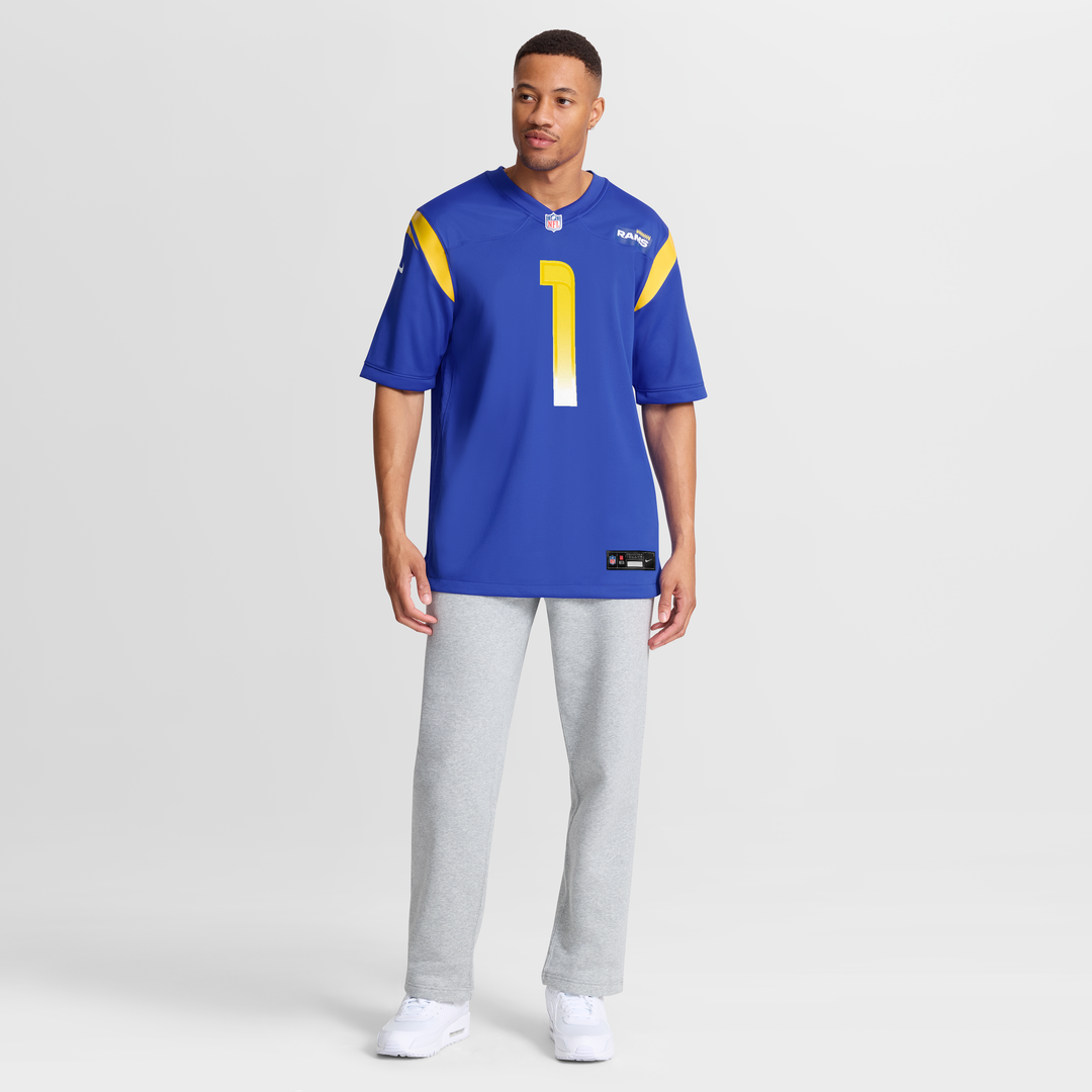Men's Nike Los Angeles Rams Number 1 Groom Royal Game NFL Jersey