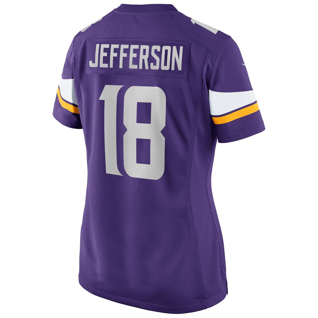 Women's Nike Minnesota Vikings Justin Jefferson Purple Game NFL Jersey