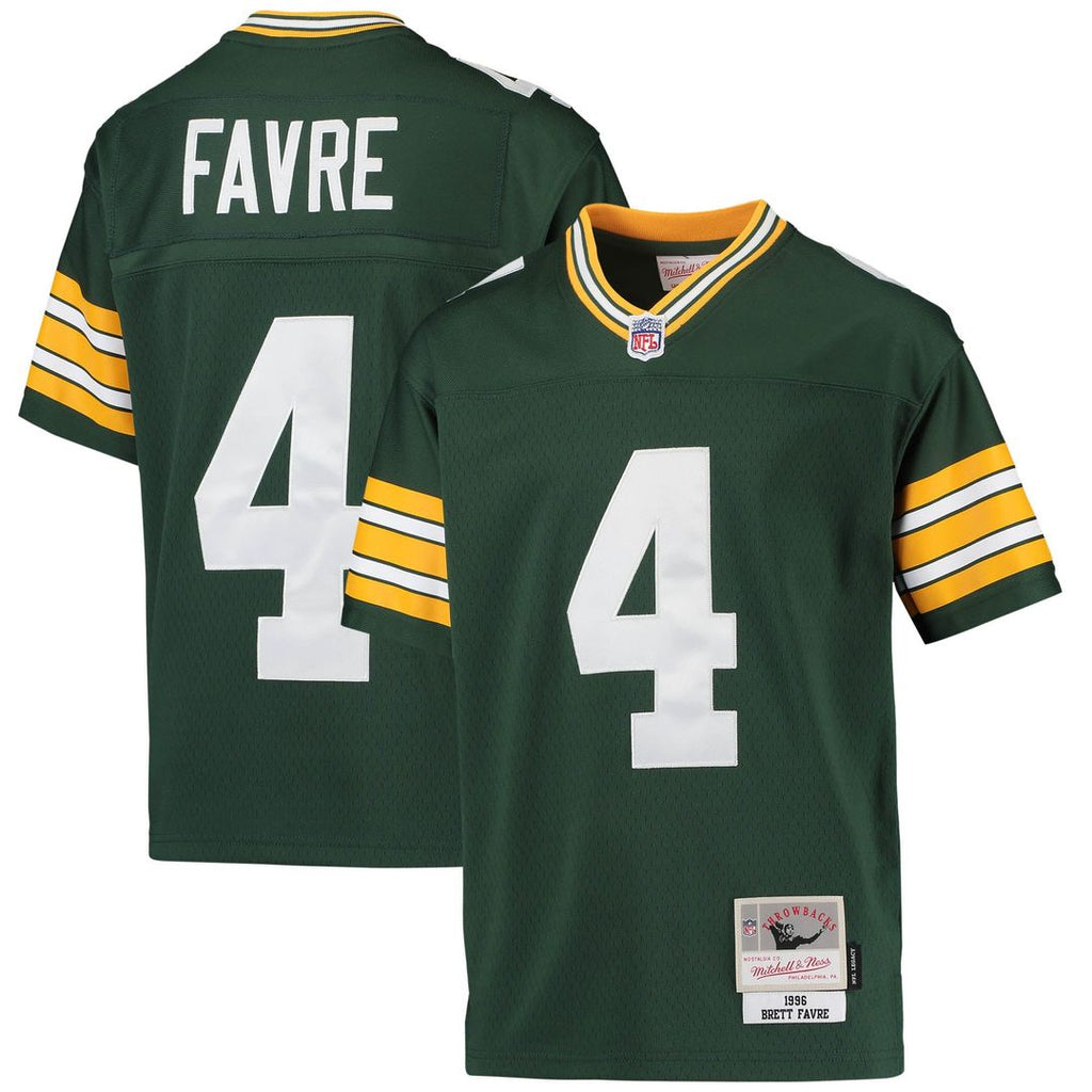 Youth Mitchell & Ness Green Bay Packers Brett Favre Green 1996 Retired Player Legacy NFL Jersey
