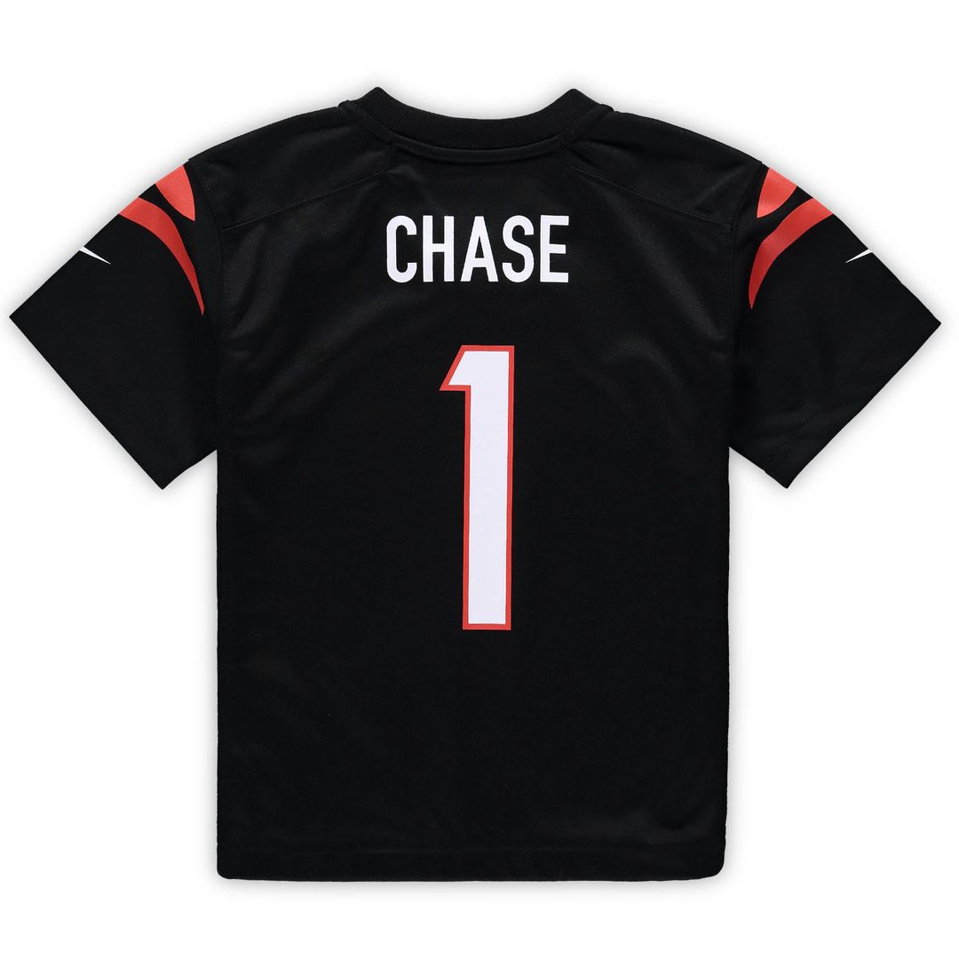 Preschool Nike Cincinnati Bengals Ja'Marr Chase Black Game NFL Jersey