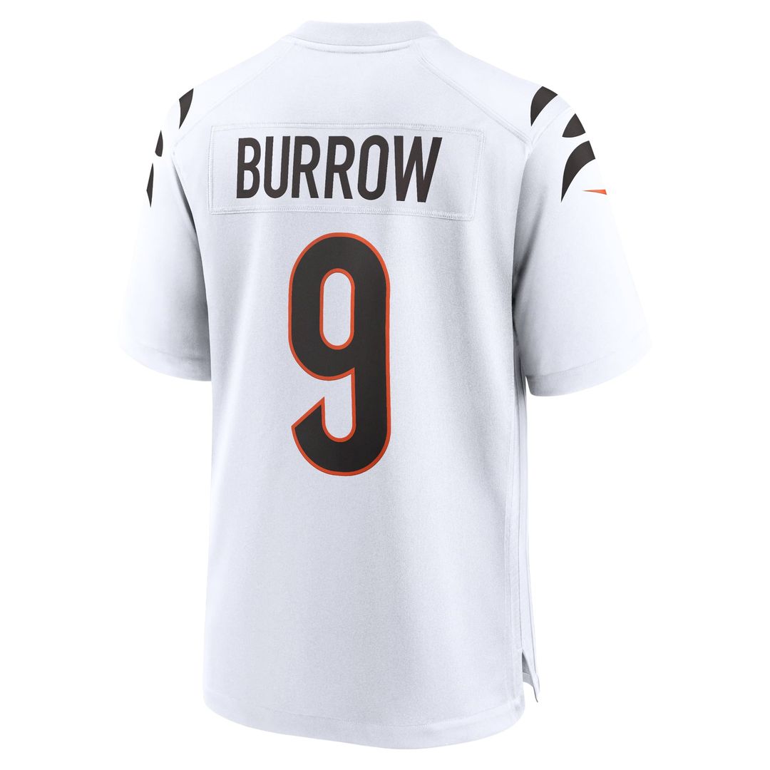 Men's Nike Cincinnati Bengals Joe Burrow White Game NFL Jersey