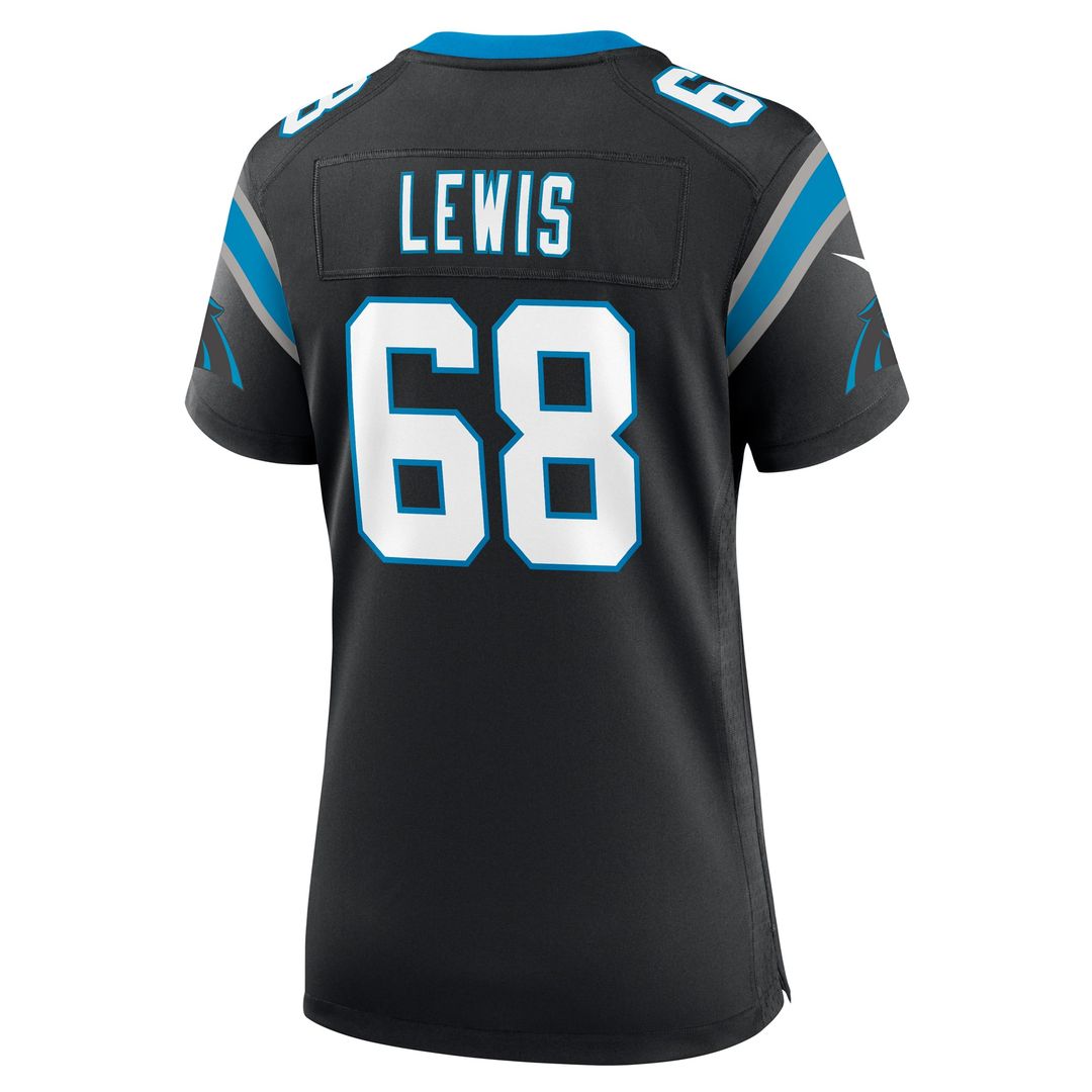 Women's Nike Carolina Panthers Damien Lewis Black Game NFL Jersey