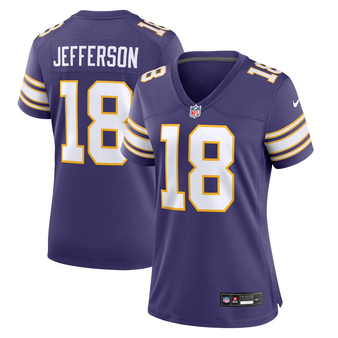 Women's Nike Minnesota Vikings Justin Jefferson Purple Player NFL Jersey