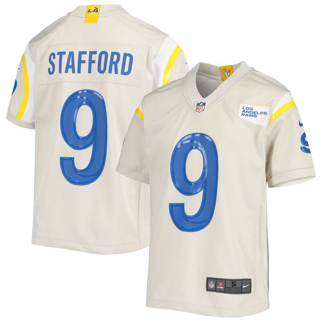 Youth Nike Los Angeles Rams Matthew Stafford Cream Game NFL Jersey