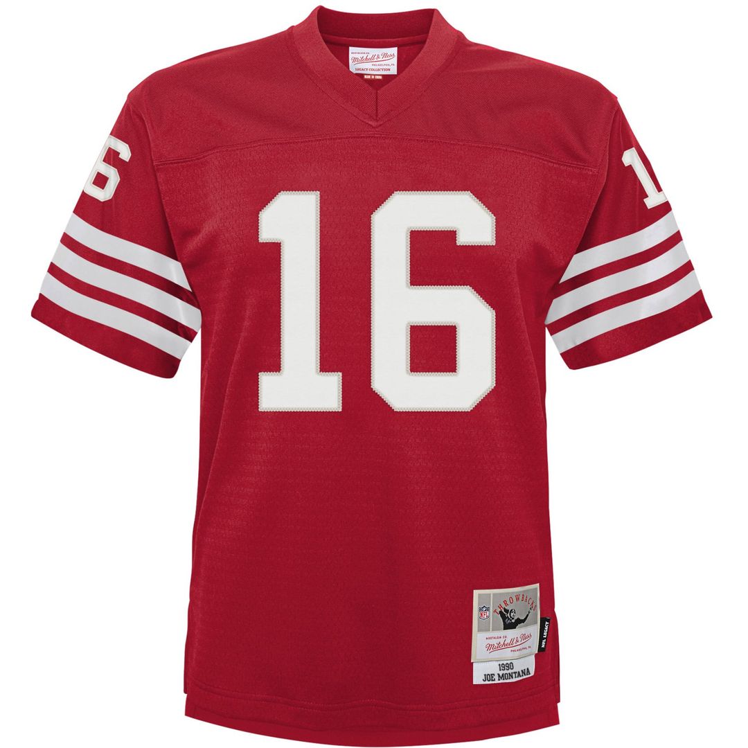 Infant Mitchell & Ness San Francisco 49ers Joe Montana Scarlet 1990 Retired Legacy NFL Jersey