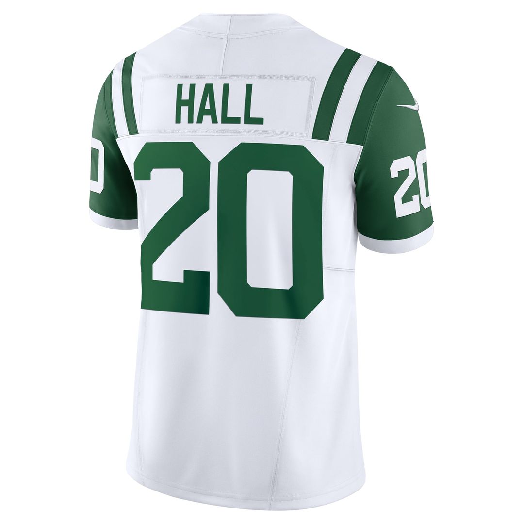 Men's Nike New York Jets Breece Hall White Classic Alternate Vapor F.U.S.E. Limited NFL Jersey