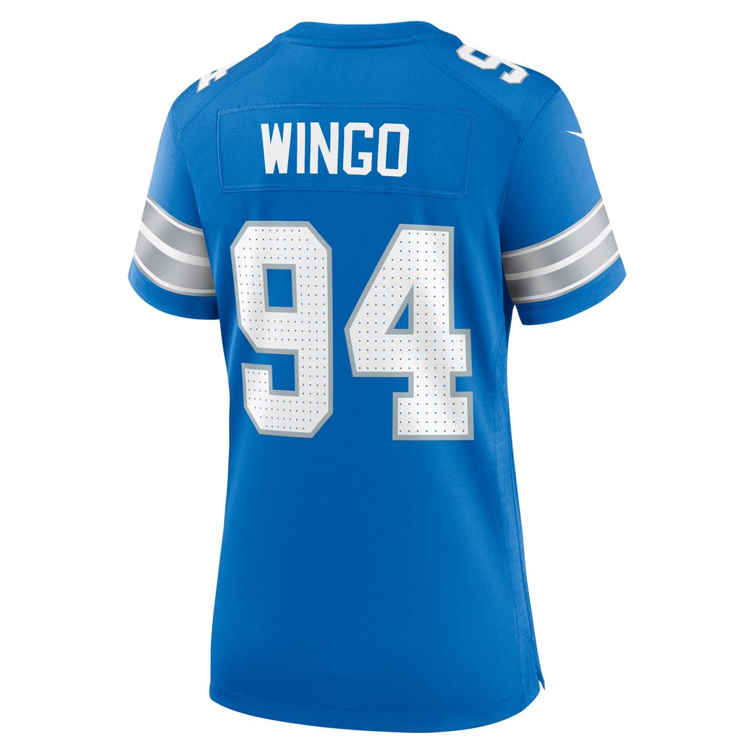 Women's Nike Detroit Lions Mekhi Wingo Blue Team Game NFL Jersey