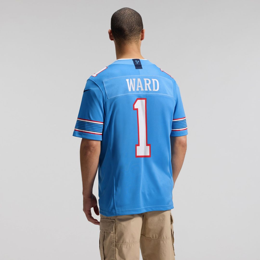 Men's Nike Tennessee Titans Cameron Ward Light Blue Vapor F.U.S.E. Stitched Limited NFL Jersey