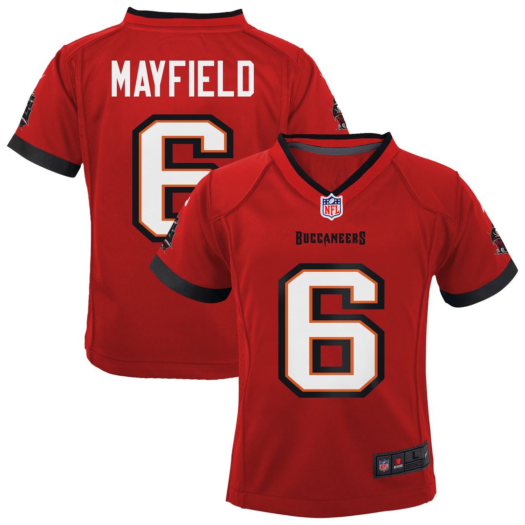Preschool Nike Tampa Bay Buccaneers Baker Mayfield Pewter Alternate Game NFL Jersey