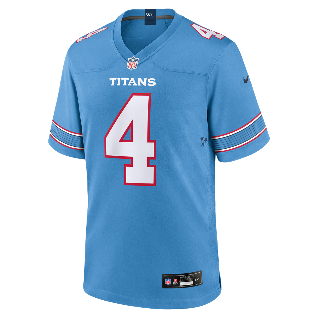 Men's Nike Tennessee Titans Wan'Dale Robinson Light Blue Team Game NFL Jersey