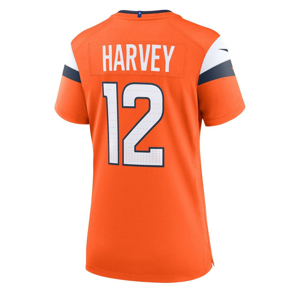 Women's Nike Denver Broncos RJ Harvey Orange Team Game NFL Jersey