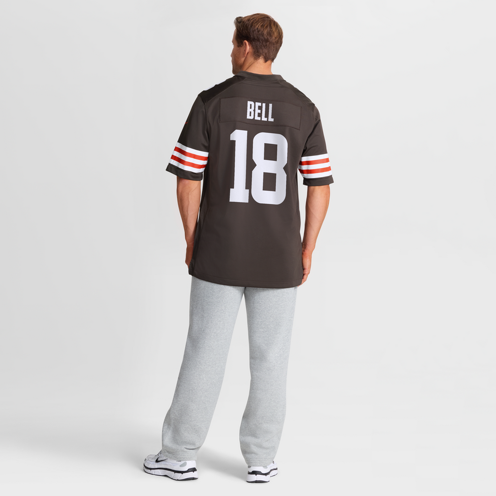 Men's Nike Cleveland Browns David Bell Brown Game NFL Jersey