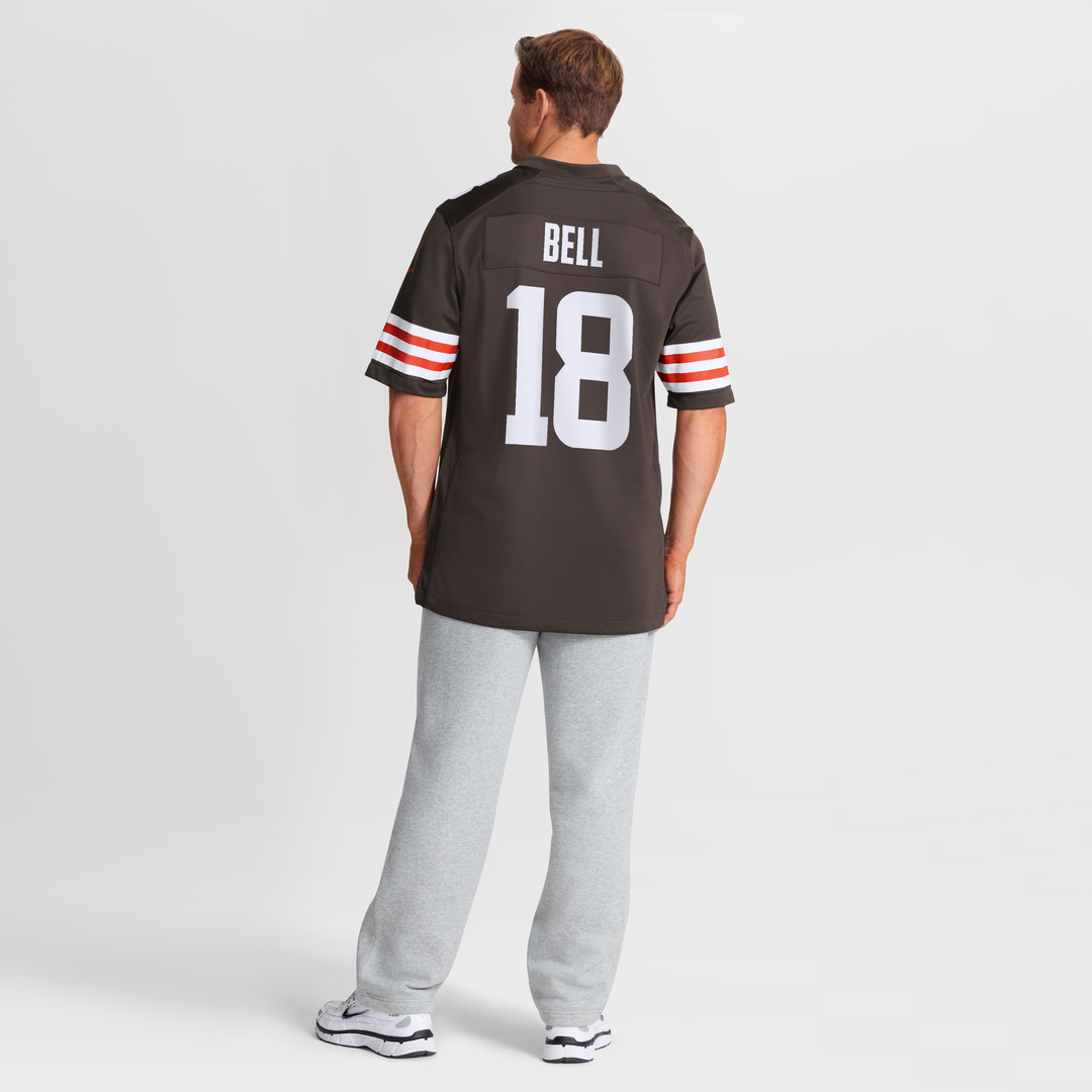 Men's Nike Cleveland Browns David Bell Brown Game NFL Jersey