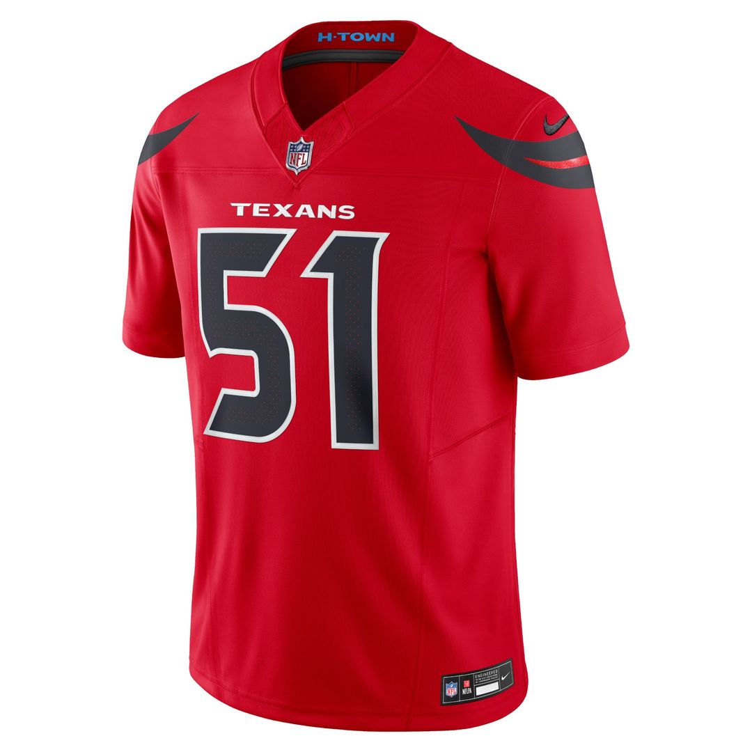 Men's Nike Houston Texans Will Anderson Jr. White Vapor F.U.S.E. Limited NFL Jersey