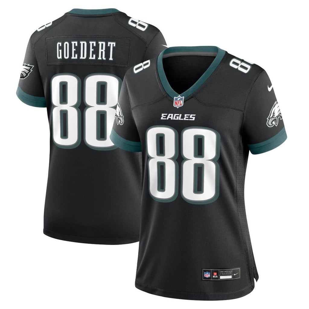 Women's Nike Philadelphia Eagles Dallas Goedert Black Alternate Game NFL Jersey