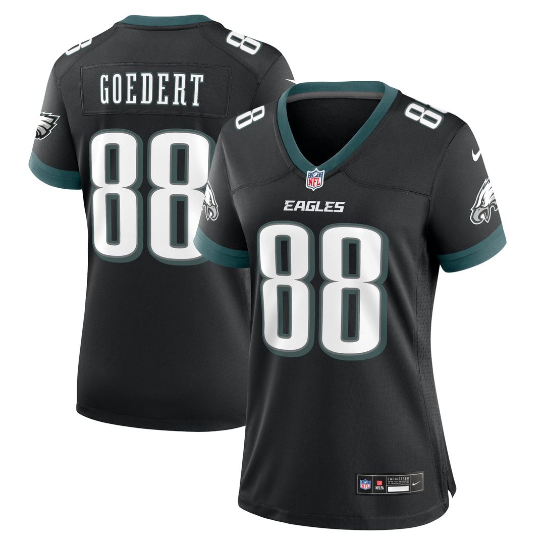 Women's Nike Philadelphia Eagles Dallas Goedert Black Alternate Game NFL Jersey