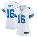 Women's Nike Detroit Lions Jared Goff White Game NFL Jersey