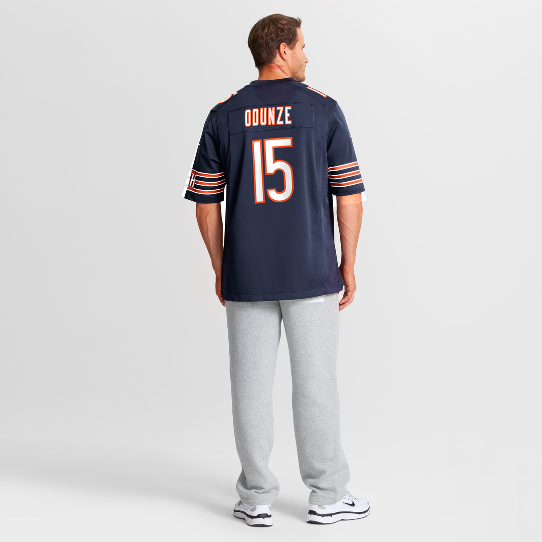 Men's Nike Chicago Bears Rome Odunze Navy Player Game NFL Jersey