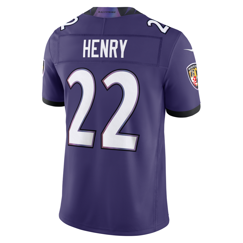 Men's Nike Baltimore Ravens Derrick Henry White Vapor F.U.S.E. Stitched Limited NFL Jersey