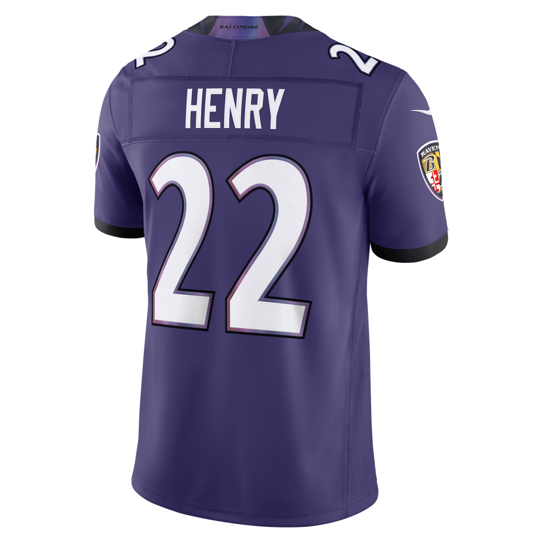 Men's Nike Baltimore Ravens Derrick Henry White Vapor F.U.S.E. Stitched Limited NFL Jersey