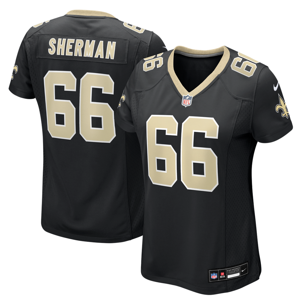 Women's Nike New Orleans Saints William Sherman Black Team Game NFL Jersey
