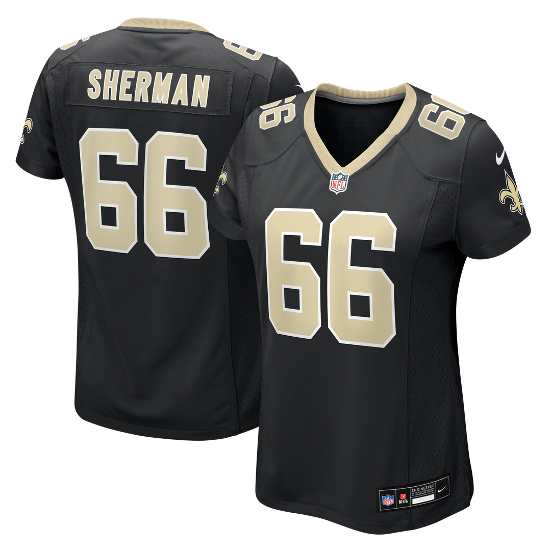 Women's Nike New Orleans Saints William Sherman Black Team Game NFL Jersey