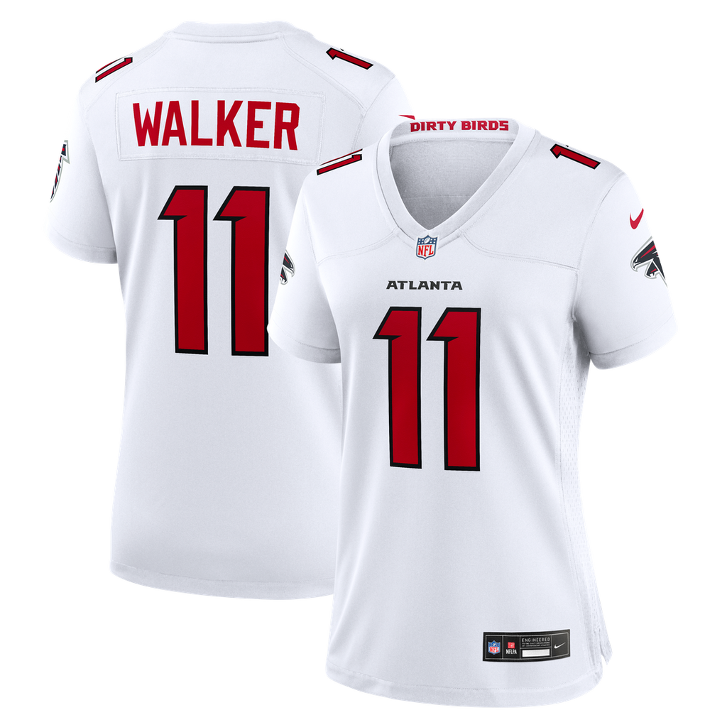 Women's Nike Atlanta Falcons Jalon Walker White Game NFL Jersey