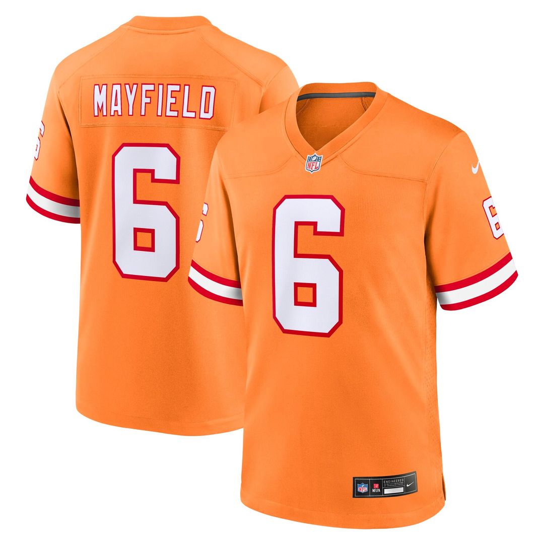 Youth Nike Tampa Bay Buccaneers Baker Mayfield Orange Alternate Game NFL Jersey
