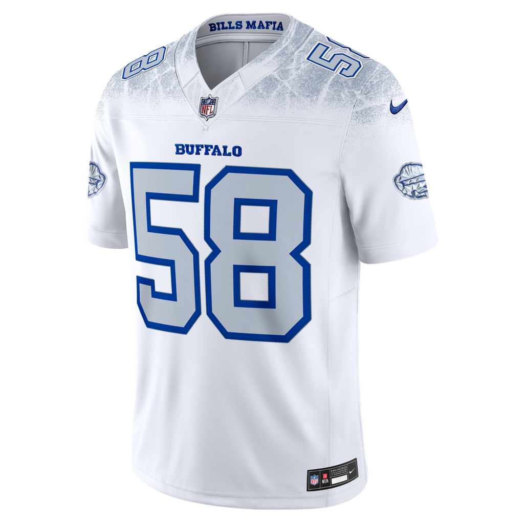 Men's Nike Buffalo Bills Matt Milano White 2025 Rivalries Collection Stitched Limited NFL Jersey