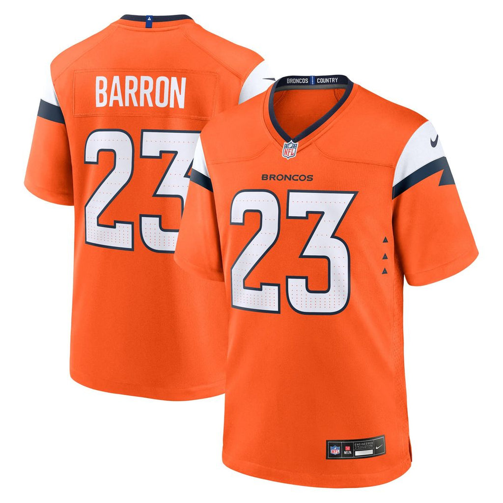 Men's Nike Denver Broncos Jahdae Barron Orange Game Player NFL Jersey