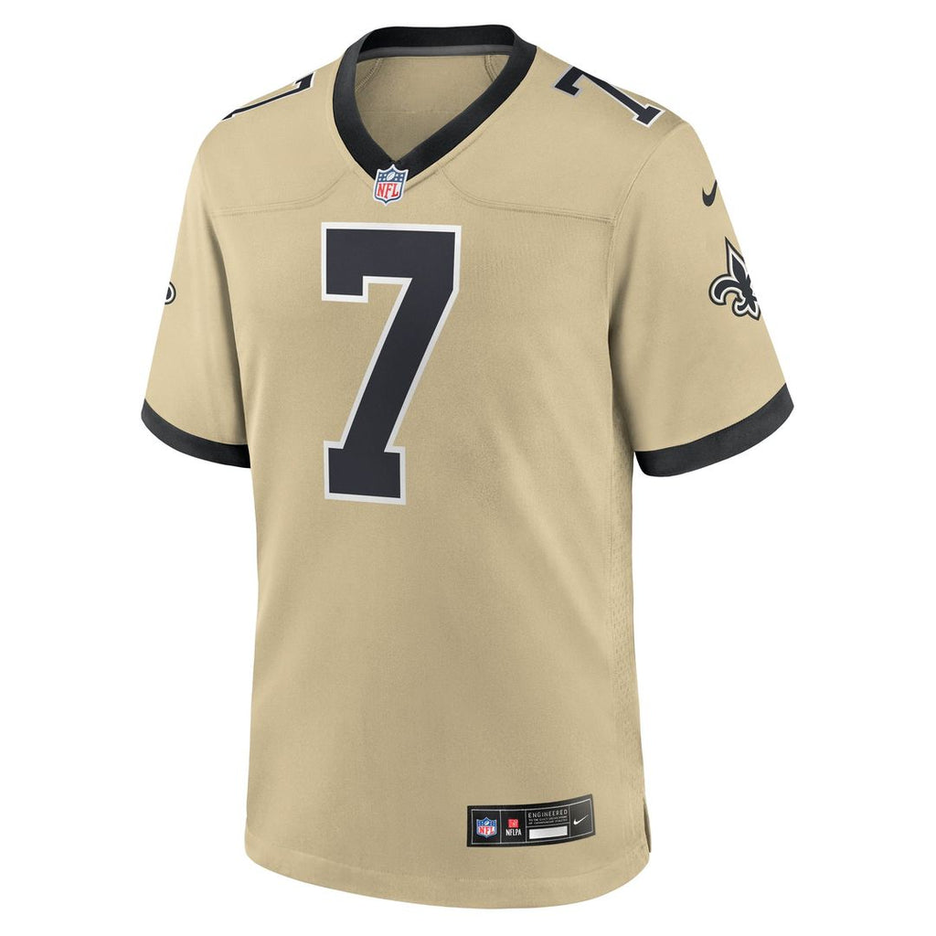 Men's Nike New Orleans Saints Taysom Hill Black Game NFL Jersey