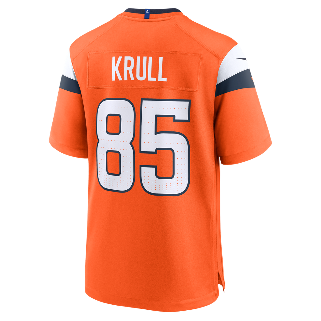 Men's Nike Denver Broncos Lucas Krull Orange Team Game NFL Jersey