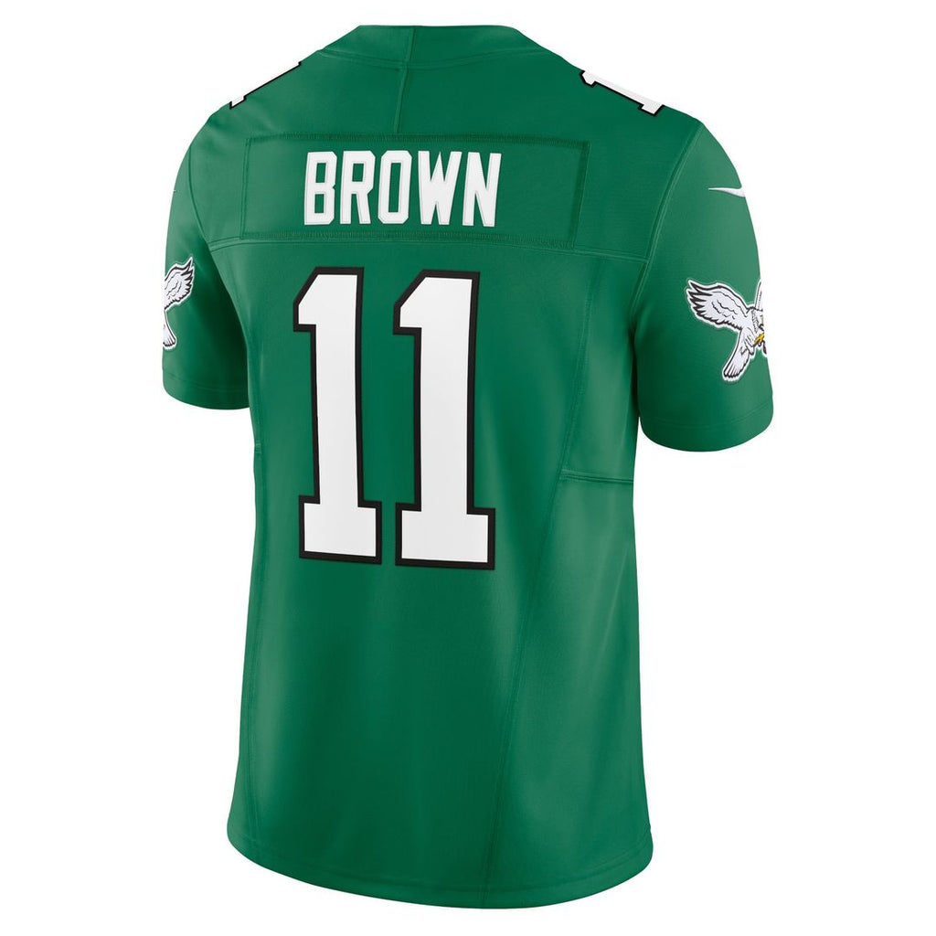 Men's Nike Philadelphia Eagles A.J. Brown Kelly Green Vapor F.U.S.E. Limited NFL Jersey