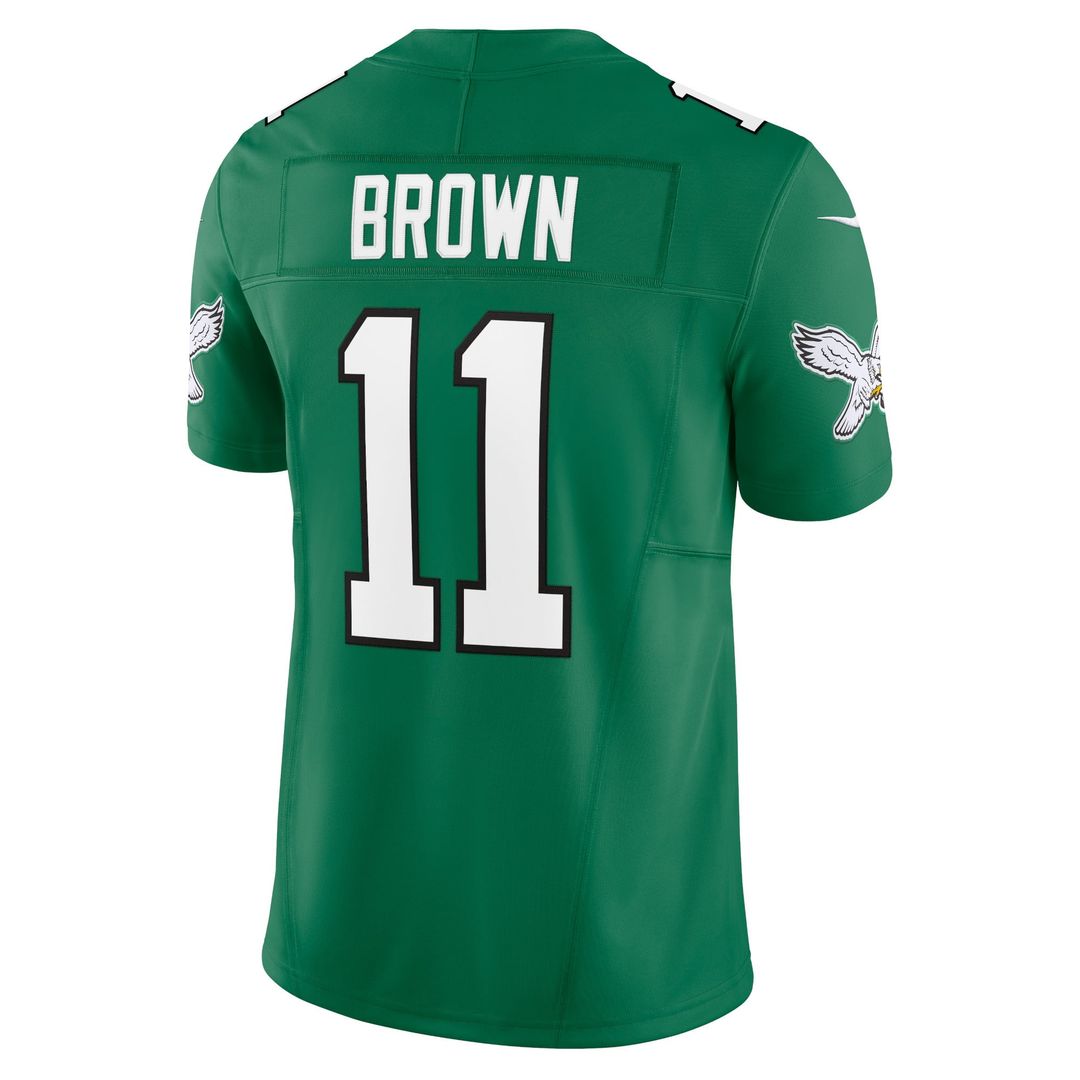 Men's Nike Philadelphia Eagles A.J. Brown Kelly Green Vapor F.U.S.E. Limited NFL Jersey