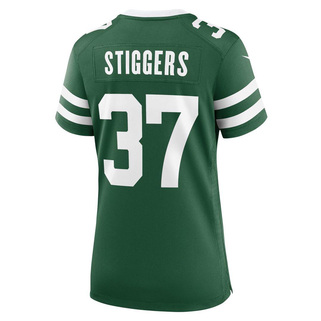 Women's Nike New York Jets Qwan'tez Stiggers Legacy Green Game NFL Jersey
