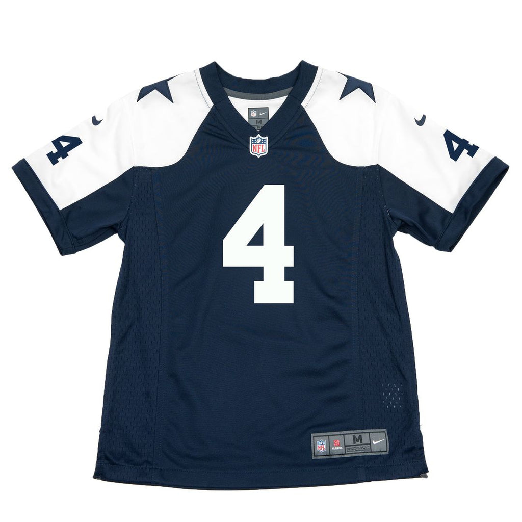 Youth Nike Dallas Cowboys Dak Prescott White Color Rush Game NFL Jersey