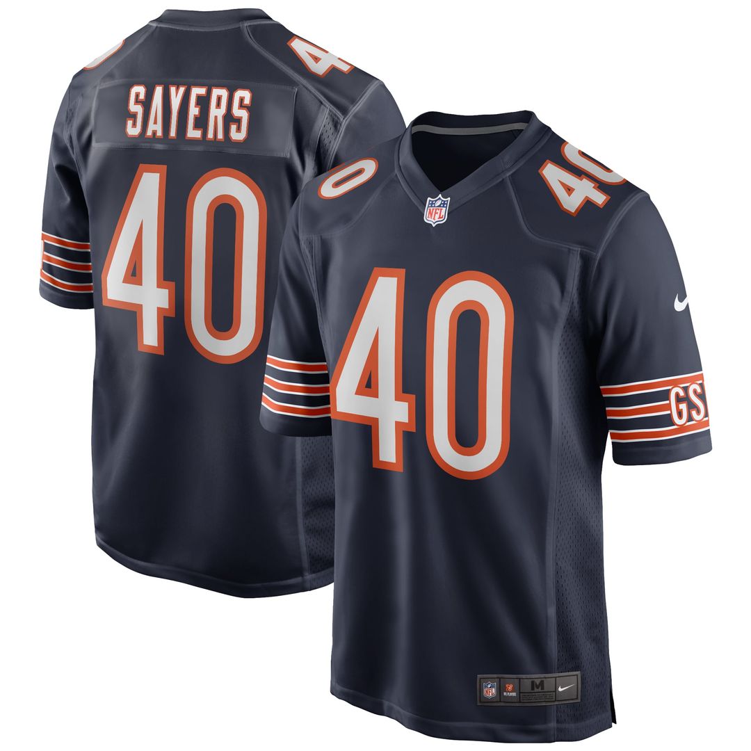 Men's Nike Chicago Bears Gale Sayers Navy Game Retired Player NFL Jersey