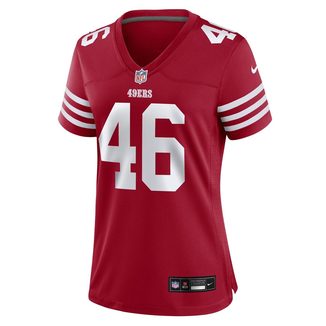 Women's Nike San Francisco 49ers Jon Weeks Scarlet Team Game NFL Jersey
