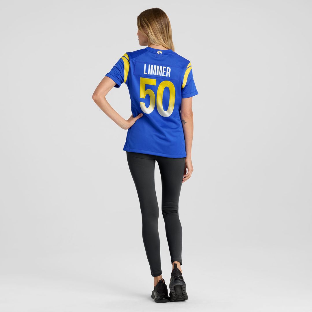 Women's Nike Los Angeles Rams Beaux Limmer Royal Game NFL Jersey