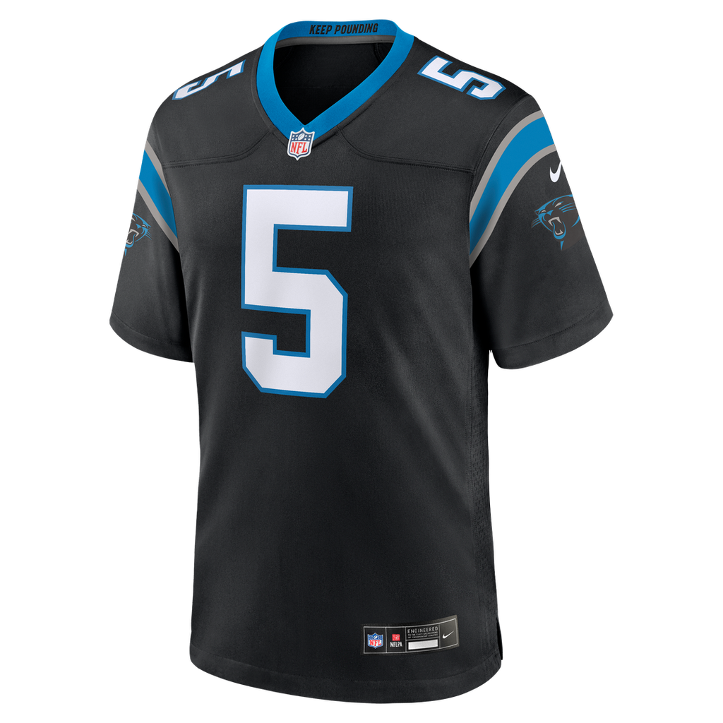 Men's Nike Carolina Panthers Jaelan Phillips Black Game NFL Jersey