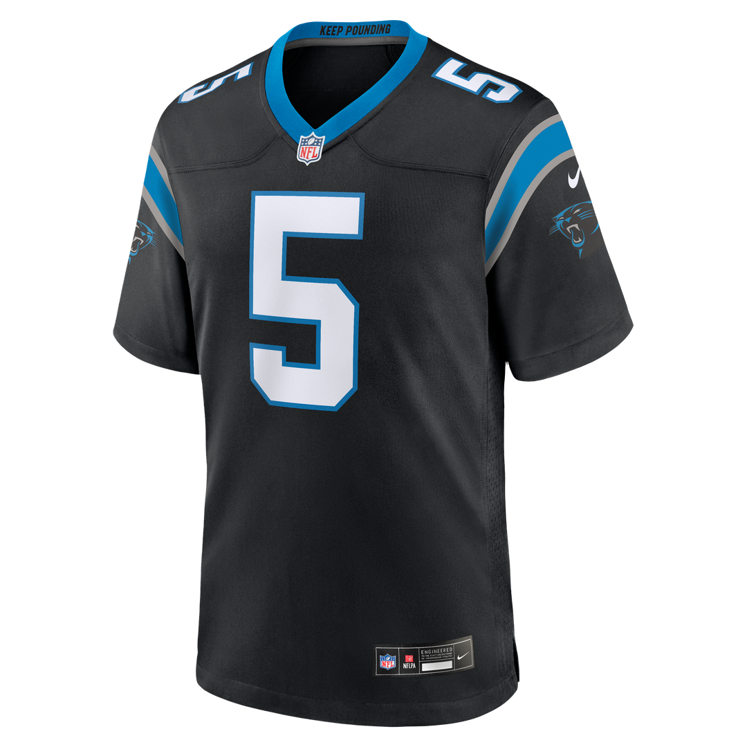 Men's Nike Carolina Panthers Jaelan Phillips Black Game NFL Jersey