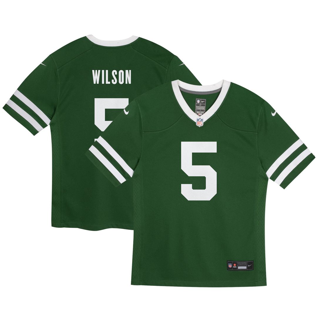 Infant Nike New York Jets Garrett Wilson Green Team Player Game NFL Jersey