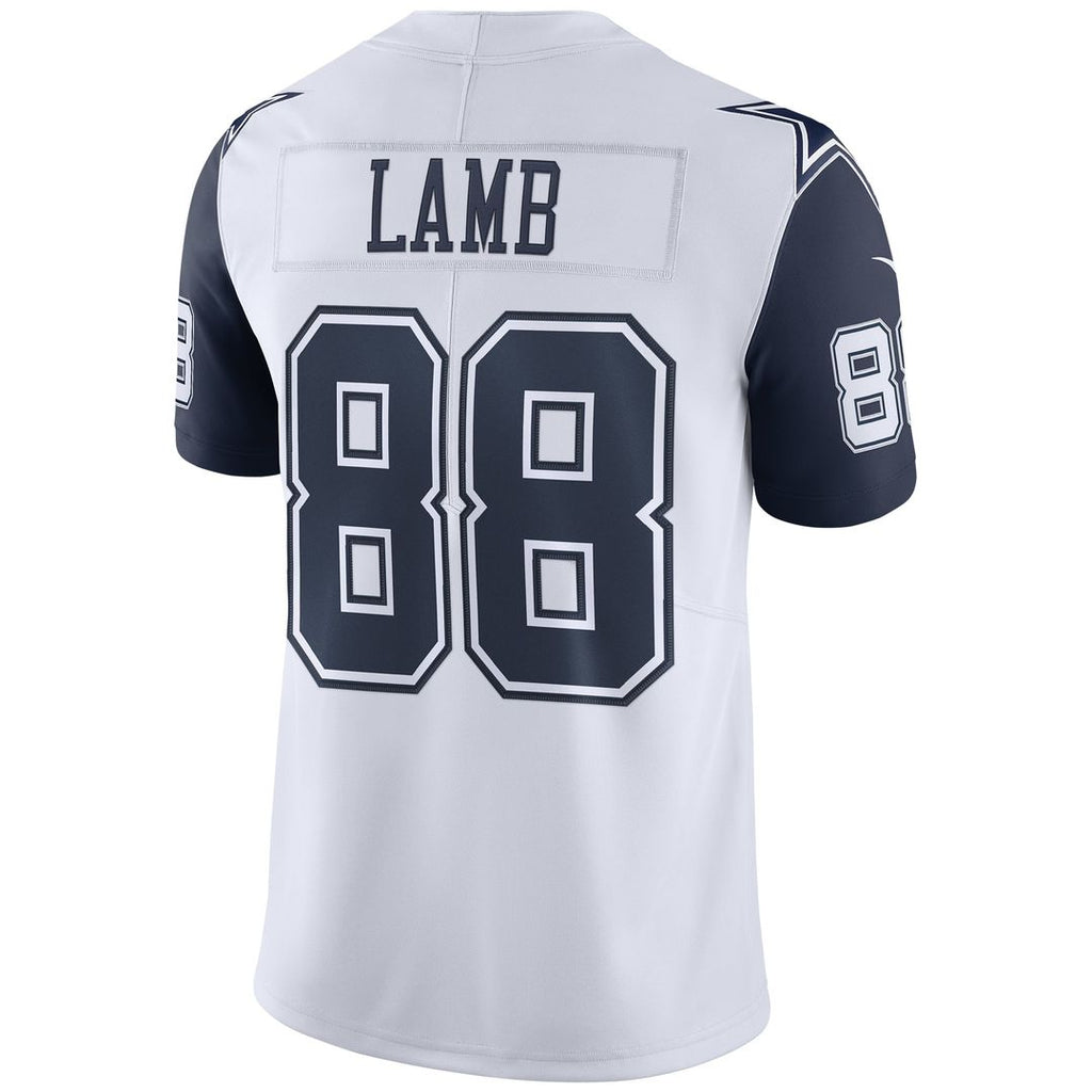 Men's Nike Dallas Cowboys CeeDee Lamb White 2nd Alternate Vapor Limited NFL Jersey
