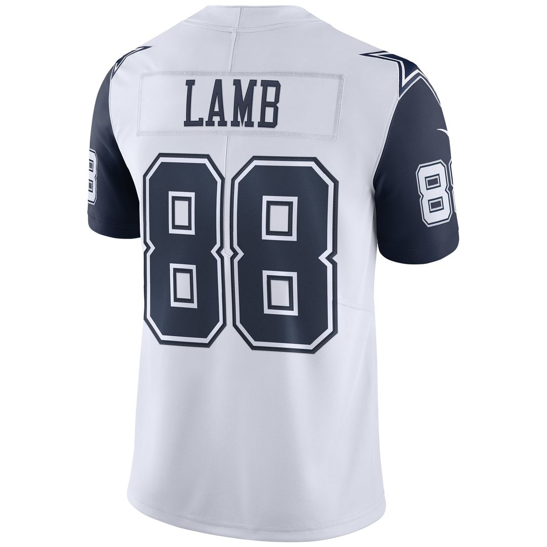 Men's Nike Dallas Cowboys CeeDee Lamb White 2nd Alternate Vapor Limited NFL Jersey