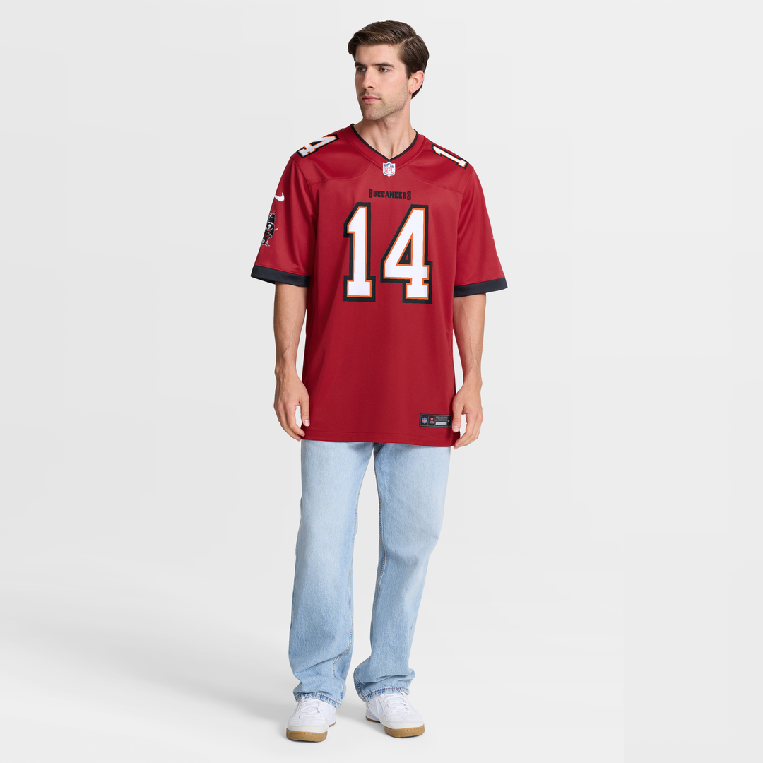 Men's Nike Tampa Bay Buccaneers Brad Johnson Red Game Retired Player NFL Jersey