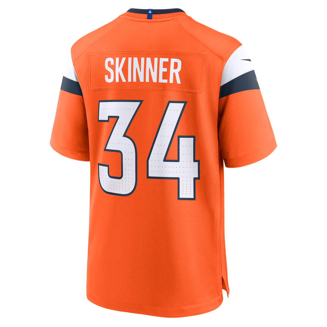 Men's Nike Denver Broncos JL Skinner Orange Team Game NFL Jersey