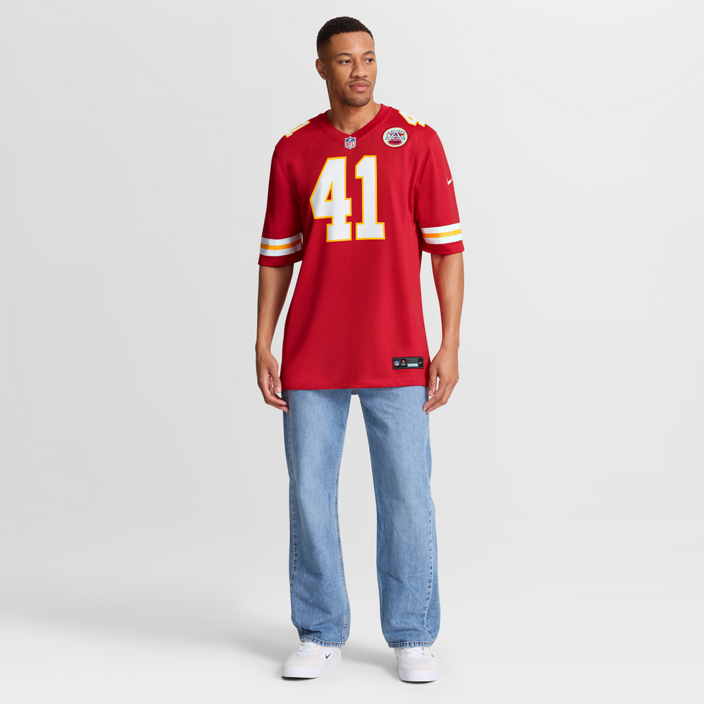 Men's Nike Kansas City Chiefs James Winchester Red Game NFL Jersey