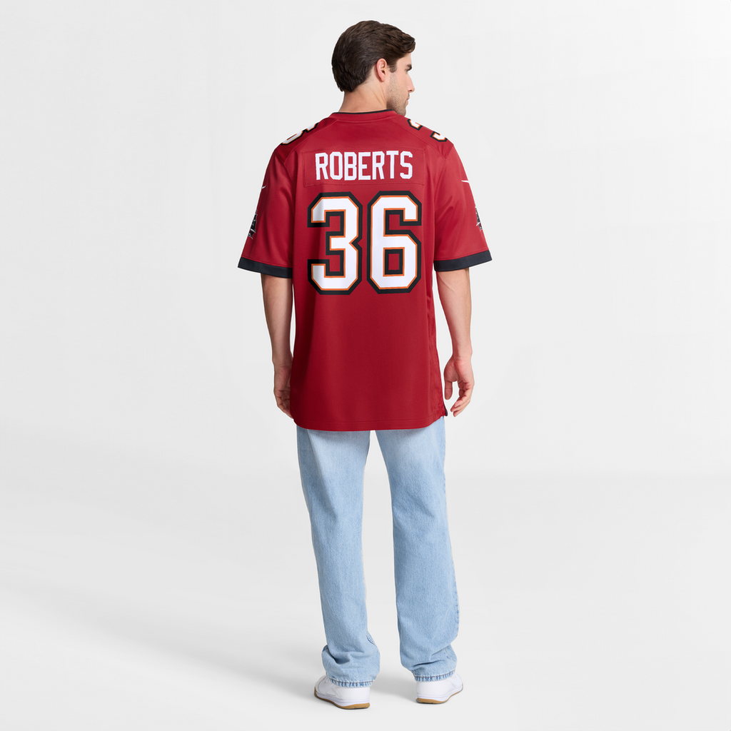 Men's Nike Tampa Bay Buccaneers JJ Roberts Red Team Game NFL Jersey