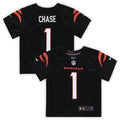 Toddler Nike Cincinnati Bengals Ja'Marr Chase Black Game NFL Jersey